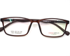 Brown Non-breakable rectangular frame in TR material for unisex.