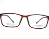 Non-breakable, rectangular frame in TR material for unisex.(Brown)