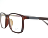 Brown Non-breakable rectangular frame in TR material for unisex.