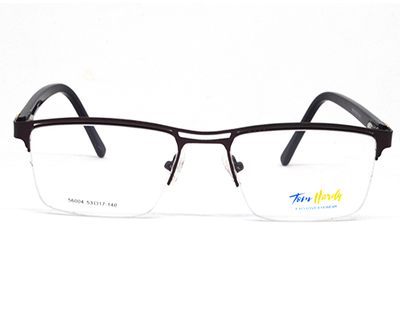 Latest metal half frame for men in silver color. Known for it's durability.