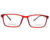 Non-breakable, rectangular frame in TR material for unisex.(Red)