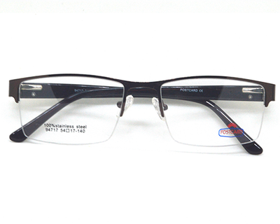 Metal half frame (brown-black) for men. Known for it's durability.