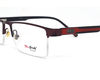 Latest metal half frame for men in brown-red color. Known for it's durability.