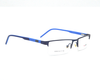 Latest metal half frame for men in blue color. Known for it's durability.