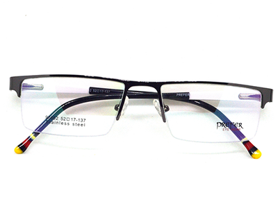 Latest metal half frame for men in black & white color. Known for it's durability.