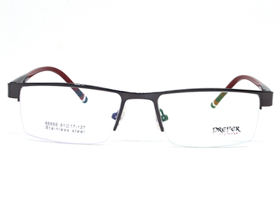 Latest metal half frame for men in black & red color. Known for it's durability.