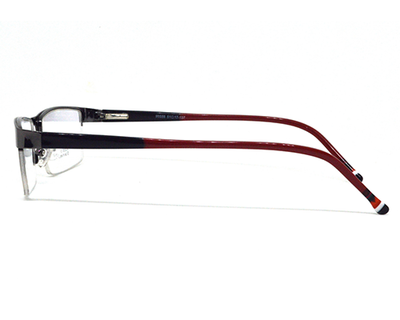 Latest metal half frame for men in black & red color. Known for it's durability.