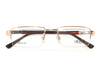 Latest metal half frame for men in brown& gold color. Known for it's durability.