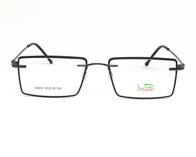 Black color light weight Rimless frame with lens cover for trendy look.