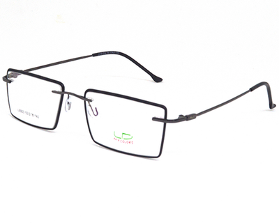 Black color light weight Rimless frame with lens cover for trendy look.