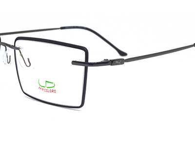 Black color light weight Rimless frame with lens cover for trendy look.