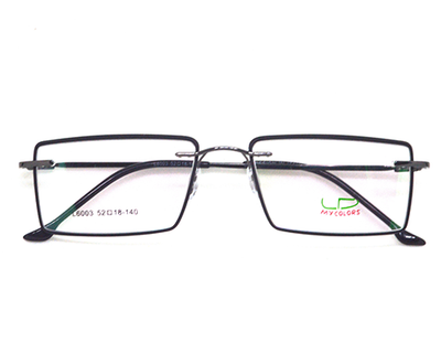 Black color light weight Rimless frame with lens cover for trendy look.