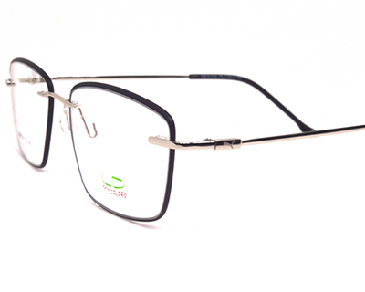 Silver Black color light weight Rimless frame with lens cover for trendy look.