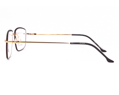 Golden Black color light weight Rimless frame with lens cover for trendy look.