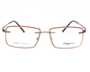 Brown color light weight Rimless frame with lens cover for trendy look.