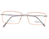 Brown color light weight Rimless frame with lens cover for trendy look.