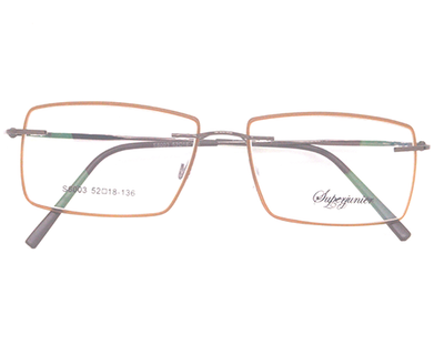 Brown color light weight Rimless frame with lens cover for trendy look.