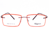 Red color light weight Rimless frame with lens cover for trendy look.