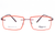 Red color light weight Rimless frame with lens cover for trendy look.