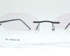 Black color light weight, aviator style Rimless frame for unisex.