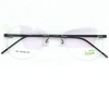 Black color light weight, aviator style Rimless frame for unisex.