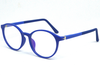 Stylish blue frame in round shape WITH BLUE BLOCKER SUPERIOR LENS for unisex.