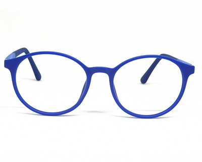 Stylish blue frame in round shape WITH BLUE BLOCKER SUPERIOR LENS for unisex.