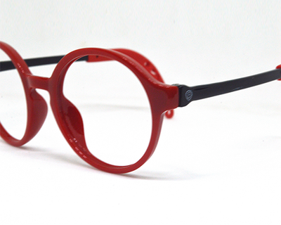 Stylish red frame in round shape WITH BLUE BLOCKER SUPERIOR LENS for 4-7 years old.