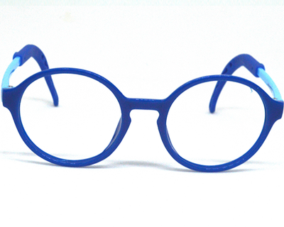 Stylish blue frame in round shape WITH BLUE BLOCKER SUPERIOR LENS for 4-7 years old.