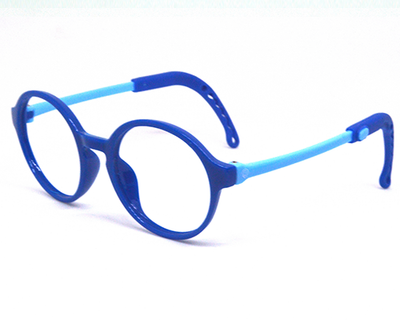 Stylish blue frame in round shape WITH BLUE BLOCKER SUPERIOR LENS for 4-7 years old.