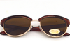 VELOCITY club master shaped brown sunglasses with polarized lens. Model number is Velocity-89068