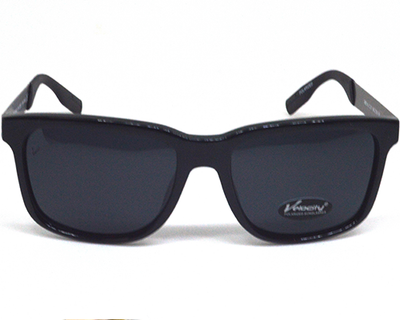 VELOCITY wayfarer shaped black sunglasses with polarized lens. Model number is Velocity-88014