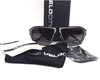 VELOCITY wayfarer shaped rushed gold sunglasses with polarized lens. Model number is Velocity-HA89033