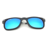 Trendy UV protection blue mercury shade sunglass.