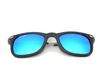 Trendy UV protection blue mercury shade sunglass.