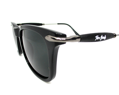 Trendy UV protection dark black sunglass.