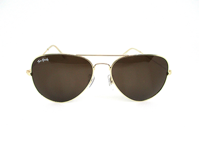 Full rim Trendy UV protection dark brown sunglass. Dark Brown (golden frame)