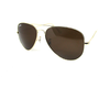 Full rim Trendy UV protection dark brown sunglass. Dark Brown (golden frame)