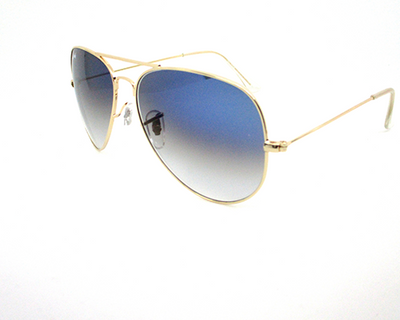 Full rim gold frame with trendy UV protection , blue double shade.