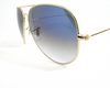 Full rim gold frame with trendy UV protection , blue double shade.