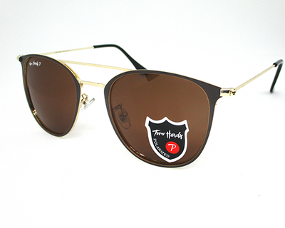 Brown Polarized (UV protection) lens with gold metal full frame