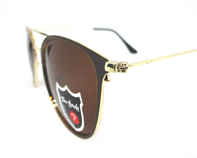 Brown Polarized (UV protection) lens with gold metal full frame