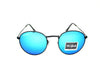 UV protection blue shaded lens (glass)  with matt black metal frame