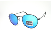 UV protection blue shaded lens (glass)  with matt black metal frame