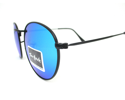 UV protection blue shaded lens (glass)  with matt black metal frame