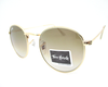 UV protection Brown & white shaded  lens (glass)  with golden metal frame