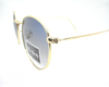 UV protection Blue & white shaded lens (glass) with golden metal frame