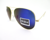 UV protection dark blue lens (glass)  with golden metal frame