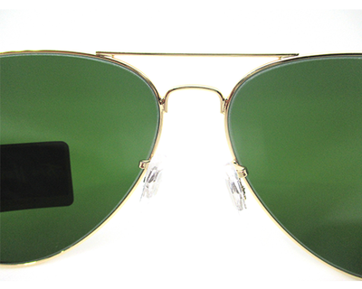 UV protection dark blue lens (glass)  with golden metal frame