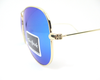 UV protection light blue lens (glass)  with golden metal frame